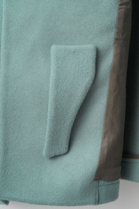 Trillium embroidered wool coat (Green)