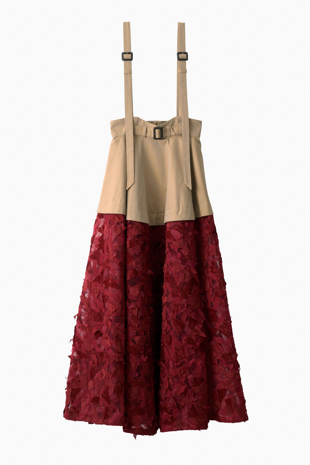 Petals carpet embroidered skirt (Red)