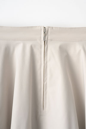 Military layered flare skirt (Light gray)