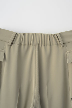 Patchwork embroidered slacks (Smoked khaki)