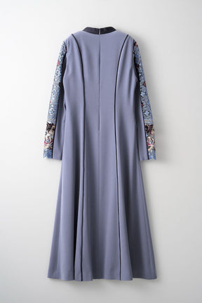 Framed flower lace dress (Blue)