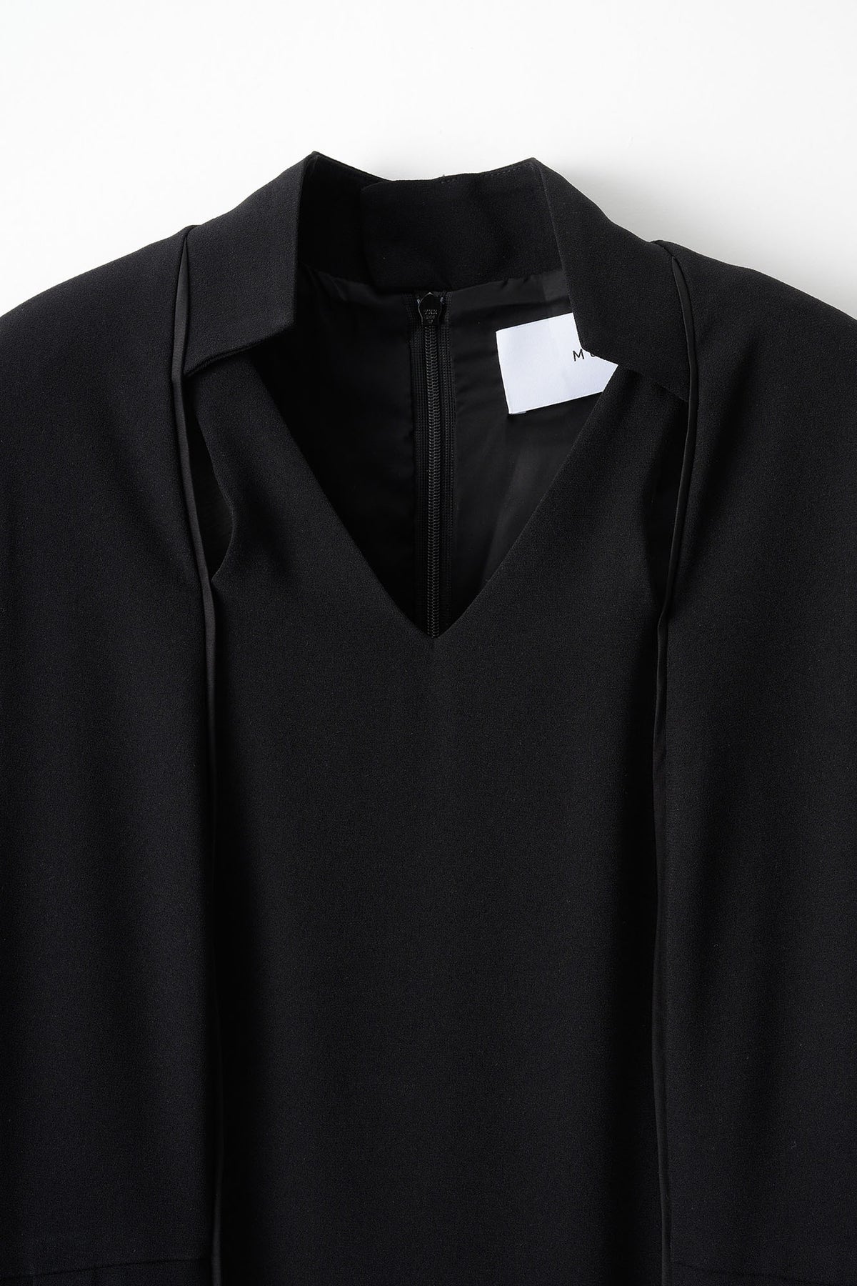 Petal collar lace dress (Black)