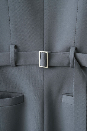 Slit sleeve lace jumpsuit (Blue)