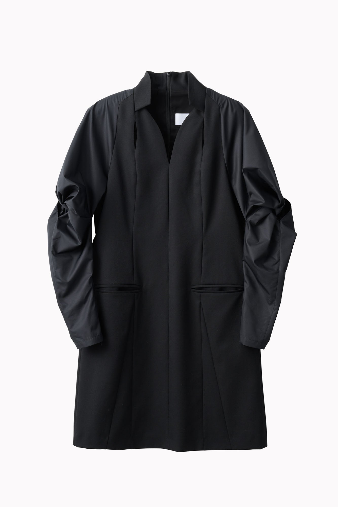 Twist sleeve mini dress (Black)