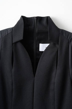 Twist sleeve mini dress (Black)