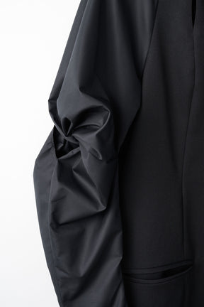 Twist sleeve mini dress (Black)