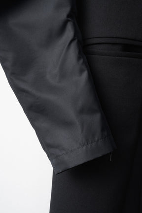 Twist sleeve mini dress (Black)