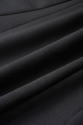 Twist sleeve mini dress (Black)