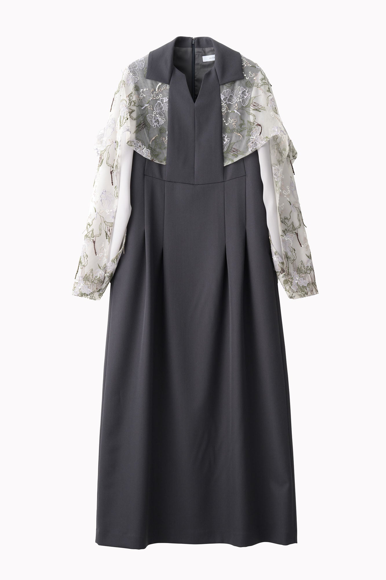 Tears flower lace dress (Gray)