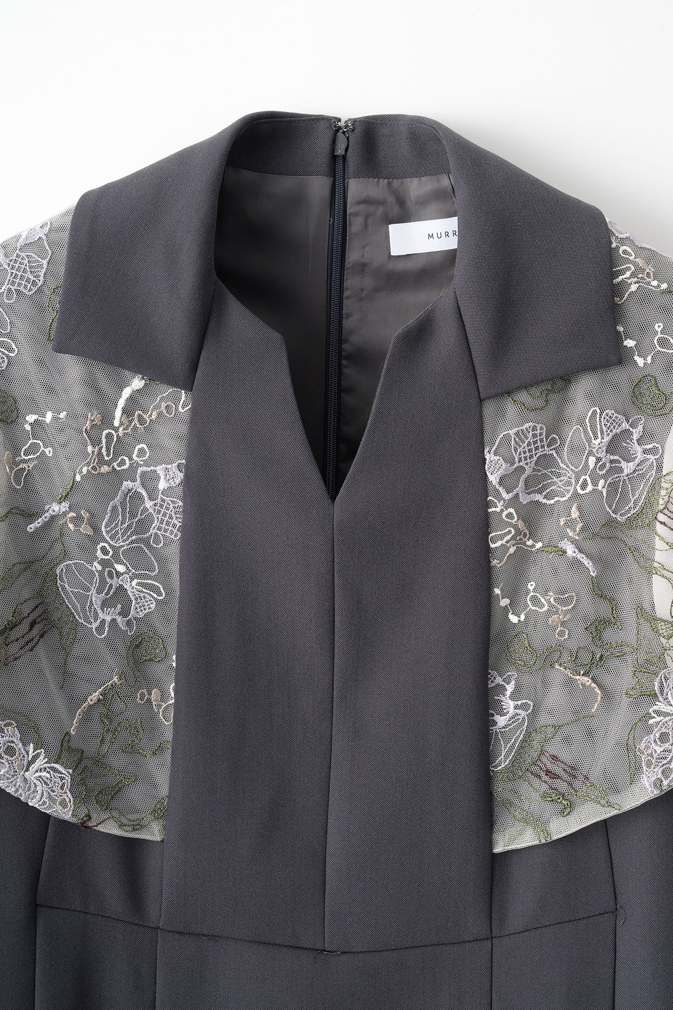 Tears flower lace dress (Gray)