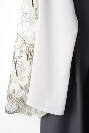 Tears flower lace dress (Gray)