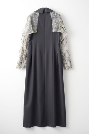Tears flower lace dress (Gray)