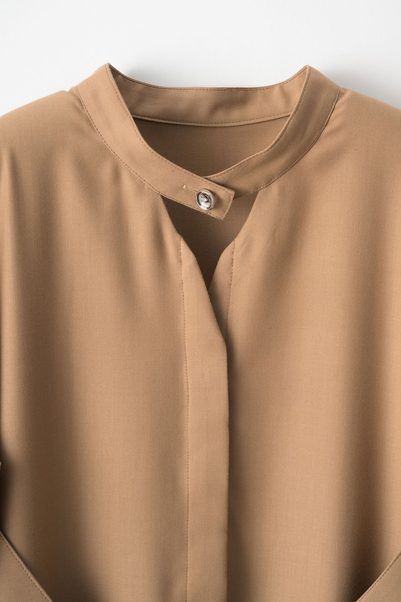 Cape belt dress (Beige)