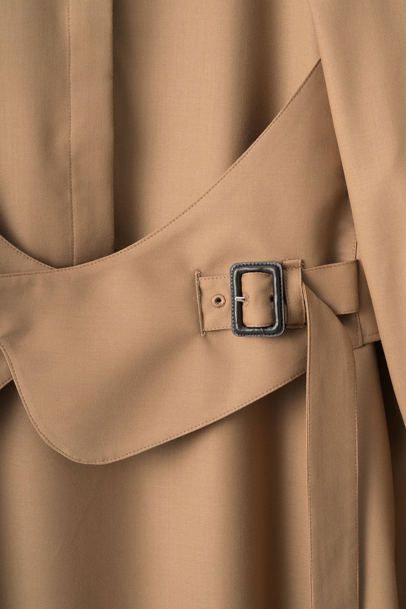 Cape belt dress (Beige)