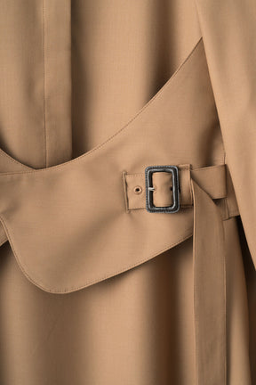 Cape belt dress (Beige)