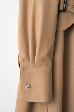 Cape belt dress (Beige)