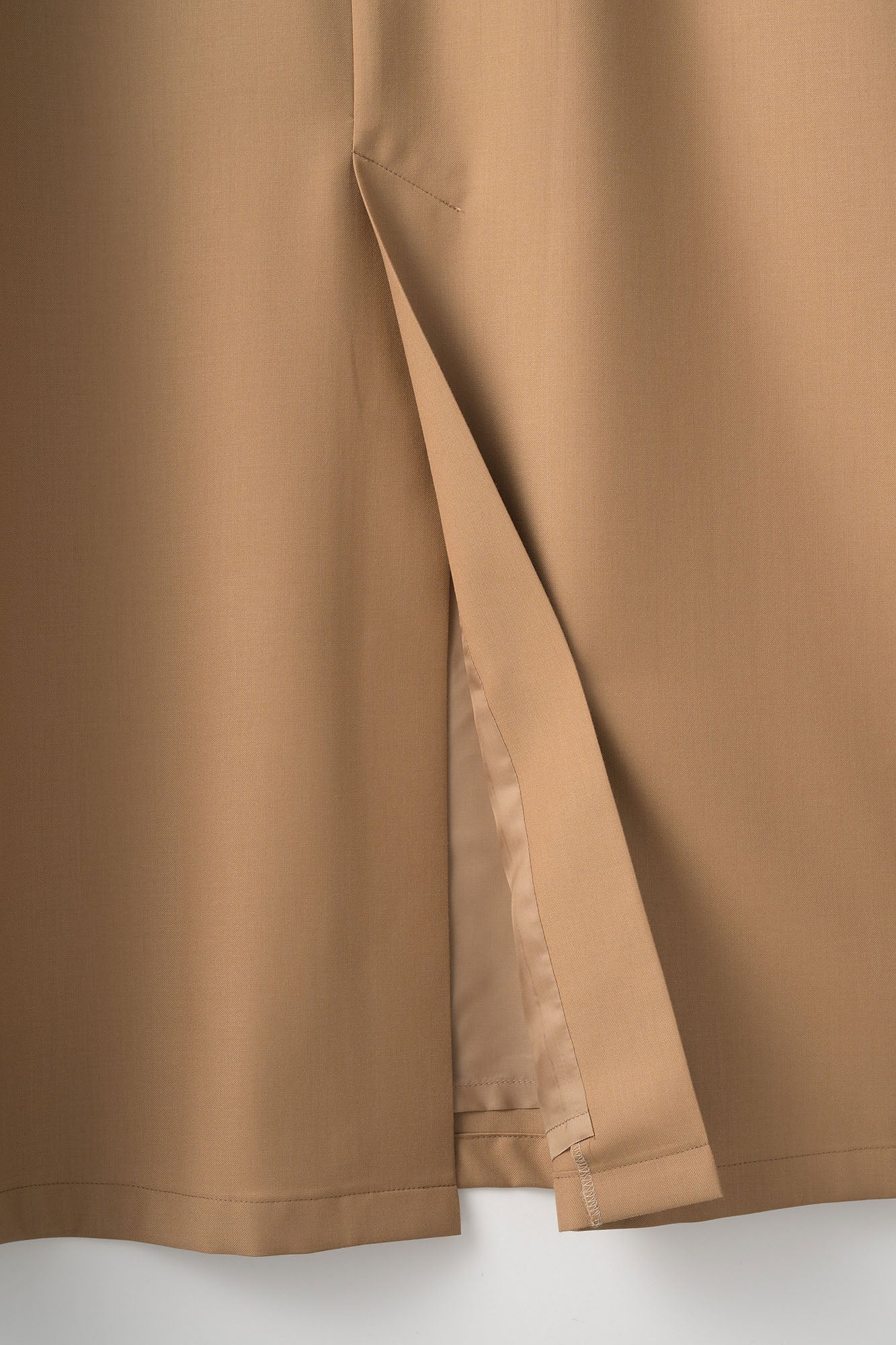 Cape belt dress (Beige)