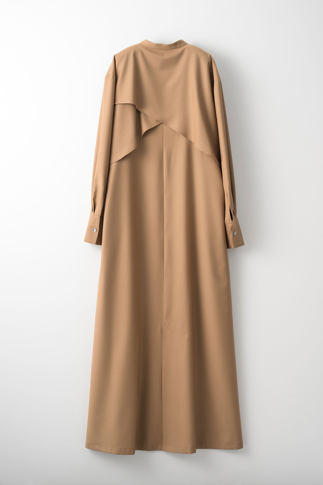 Cape belt dress (Beige)