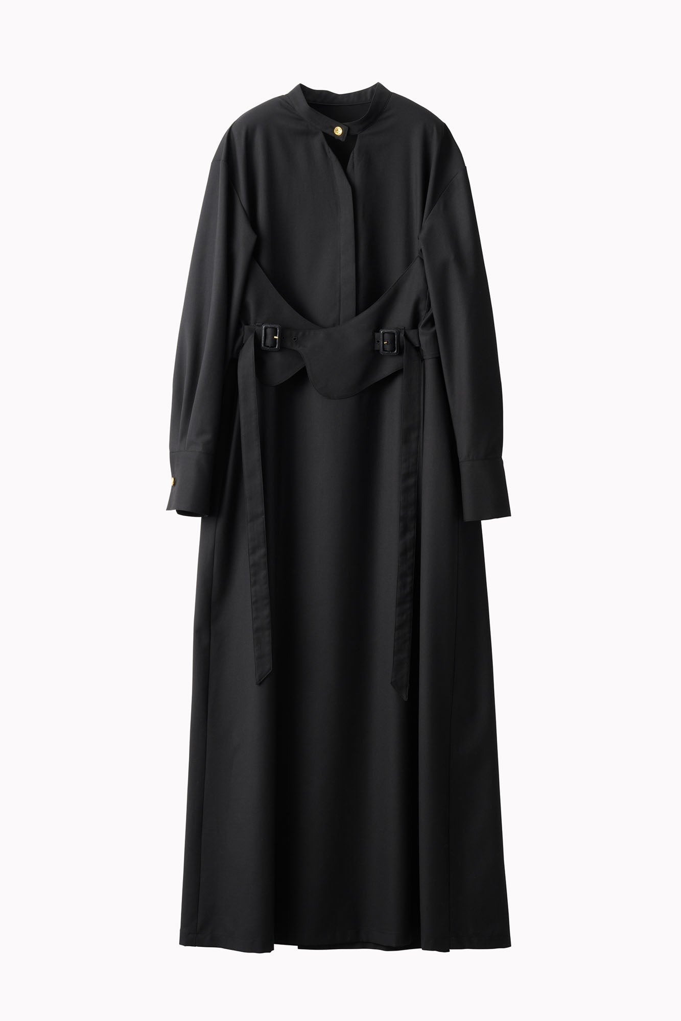 Cape belt dress (Black)