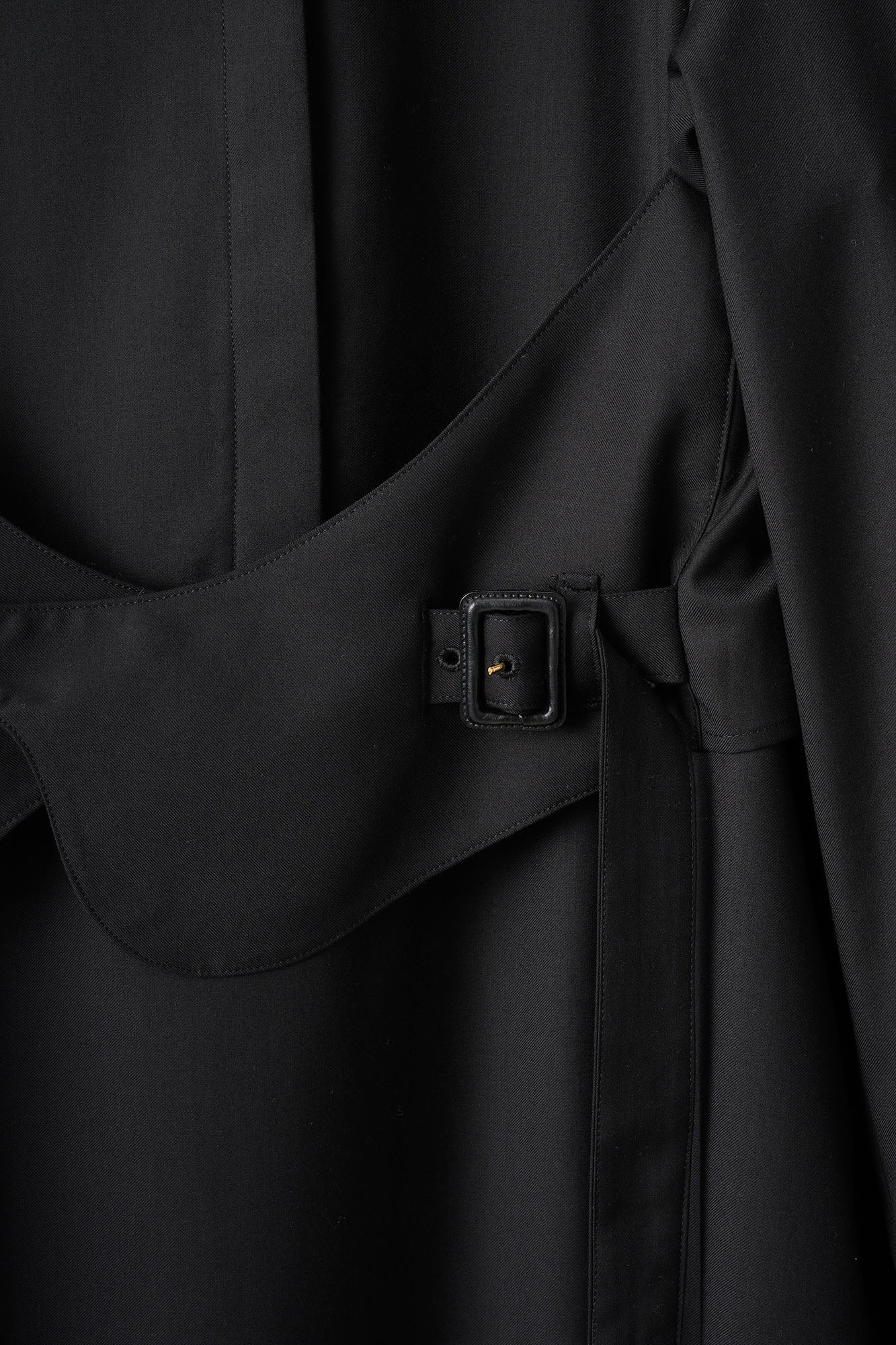 Cape belt dress (Black)