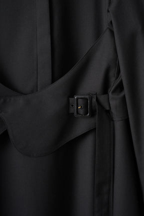 Cape belt dress (Black)