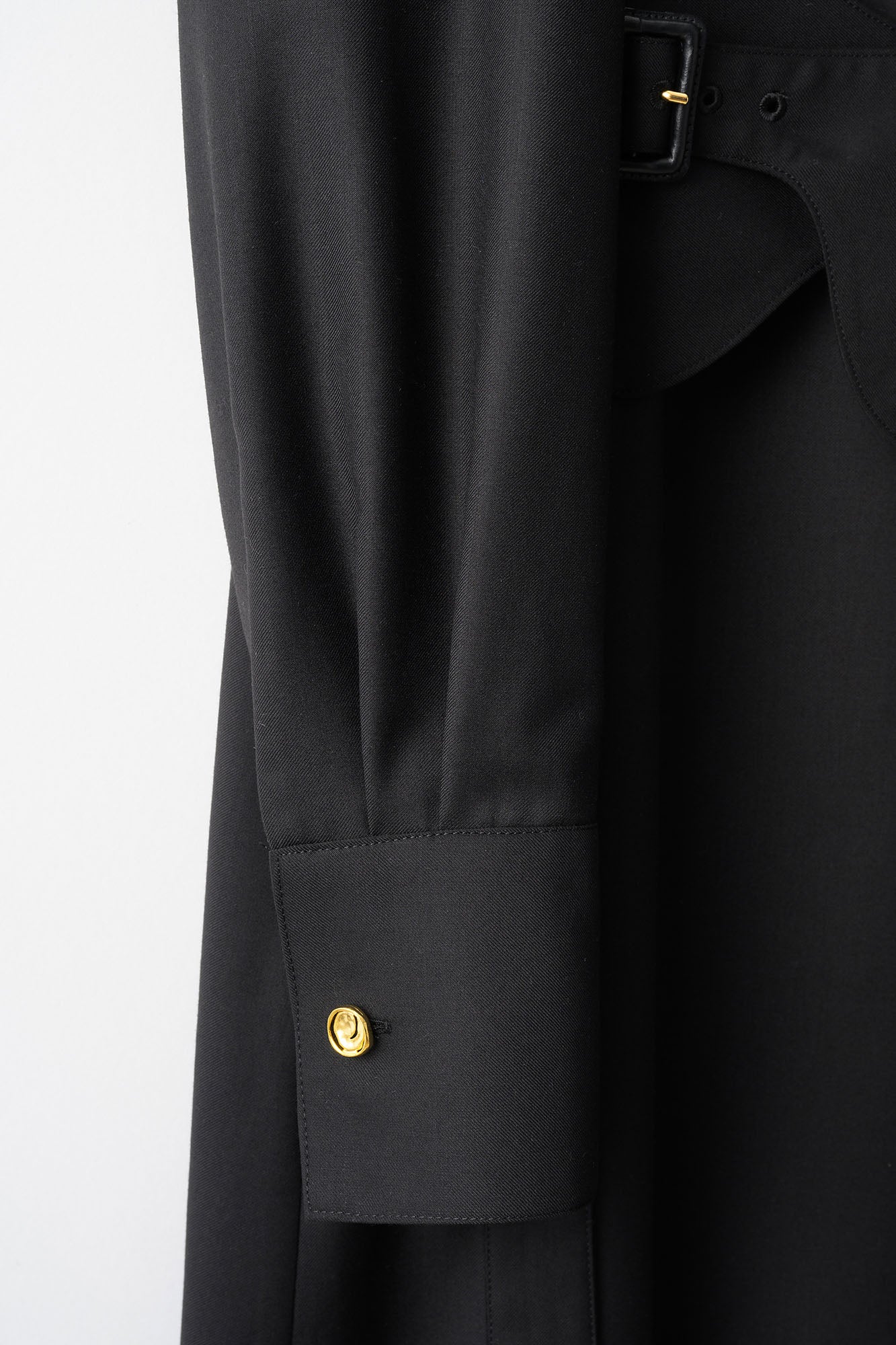 Cape belt dress (Black)