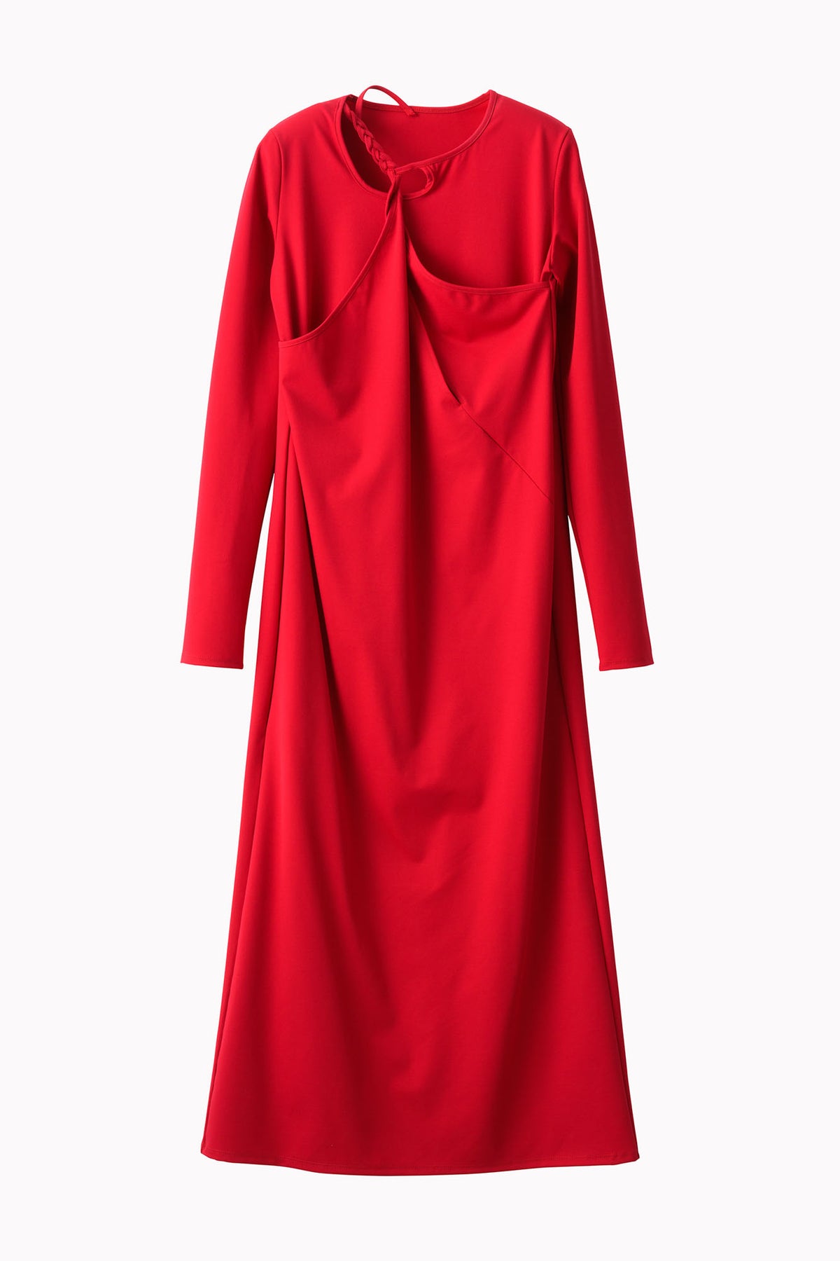 Twist jersey dress (Red)