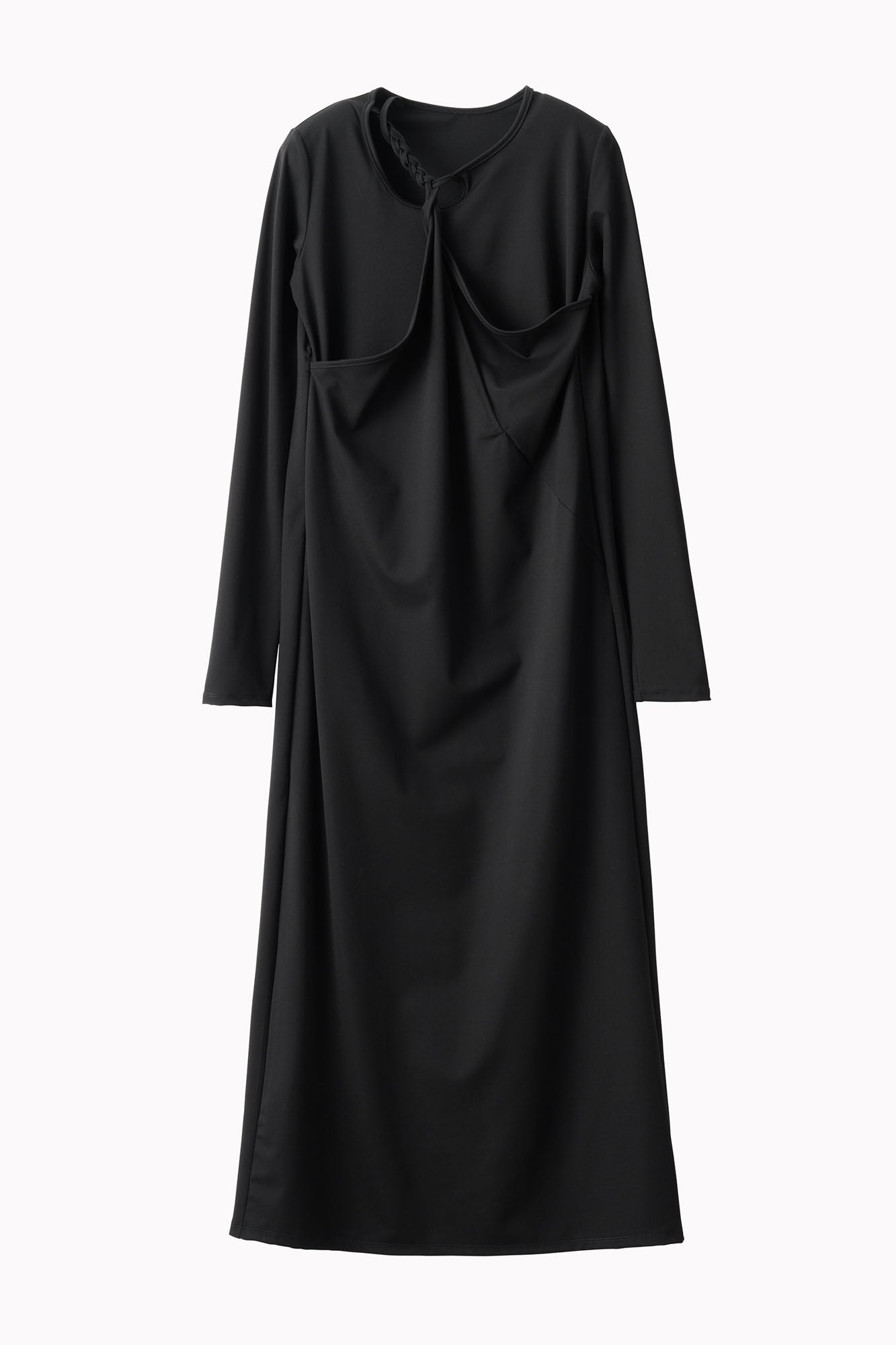 Twist jersey dress (Black)