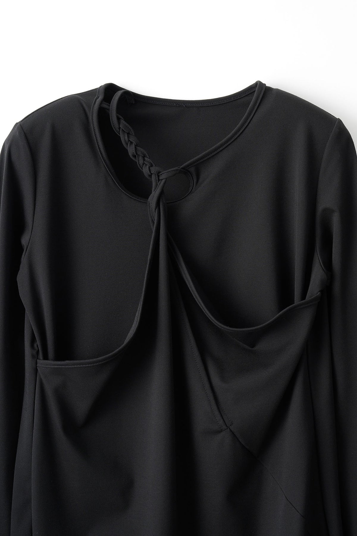 Twist jersey dress (Black)