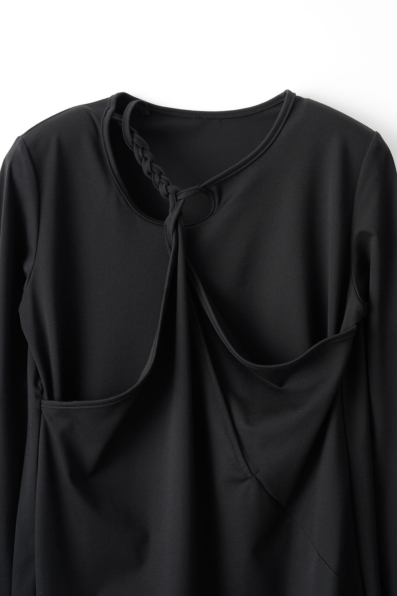 Twist jersey dress (Black)