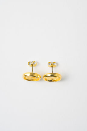 Crack button pierced earring (Gold)