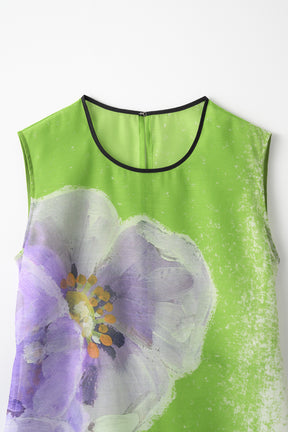 "Poppy" drawing tops (Light green)