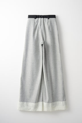 "Poppy" drawing wide slacks (Ivory)