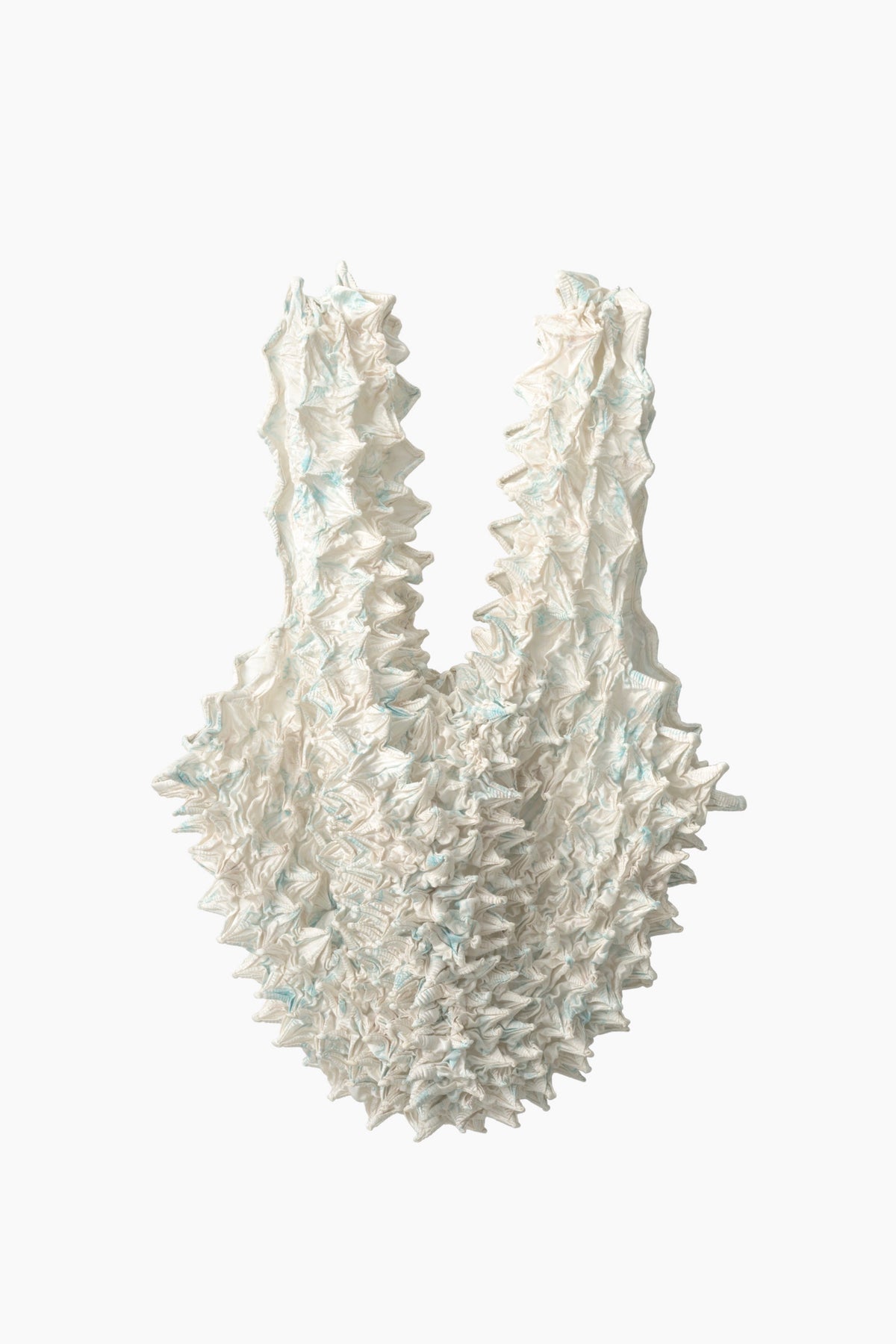 Camouflage flower pointy mini bag (Ivory)