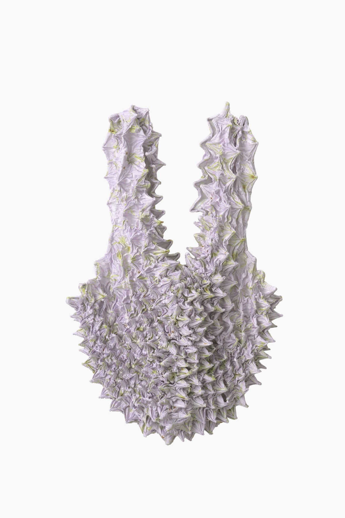 Camouflage flower pointy mini bag (Lavender)
