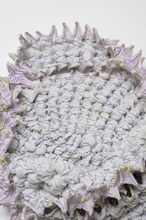 Camouflage flower pointy mini bag (Lavender)