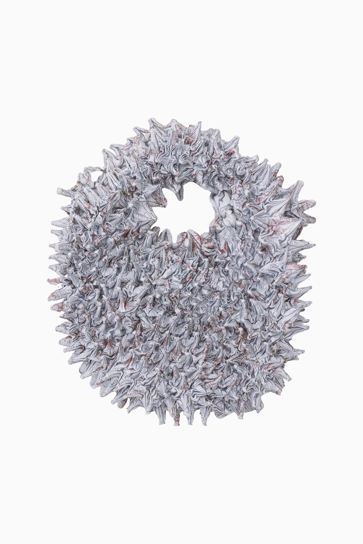 Camouflage flower pointy mini bag (Blue)