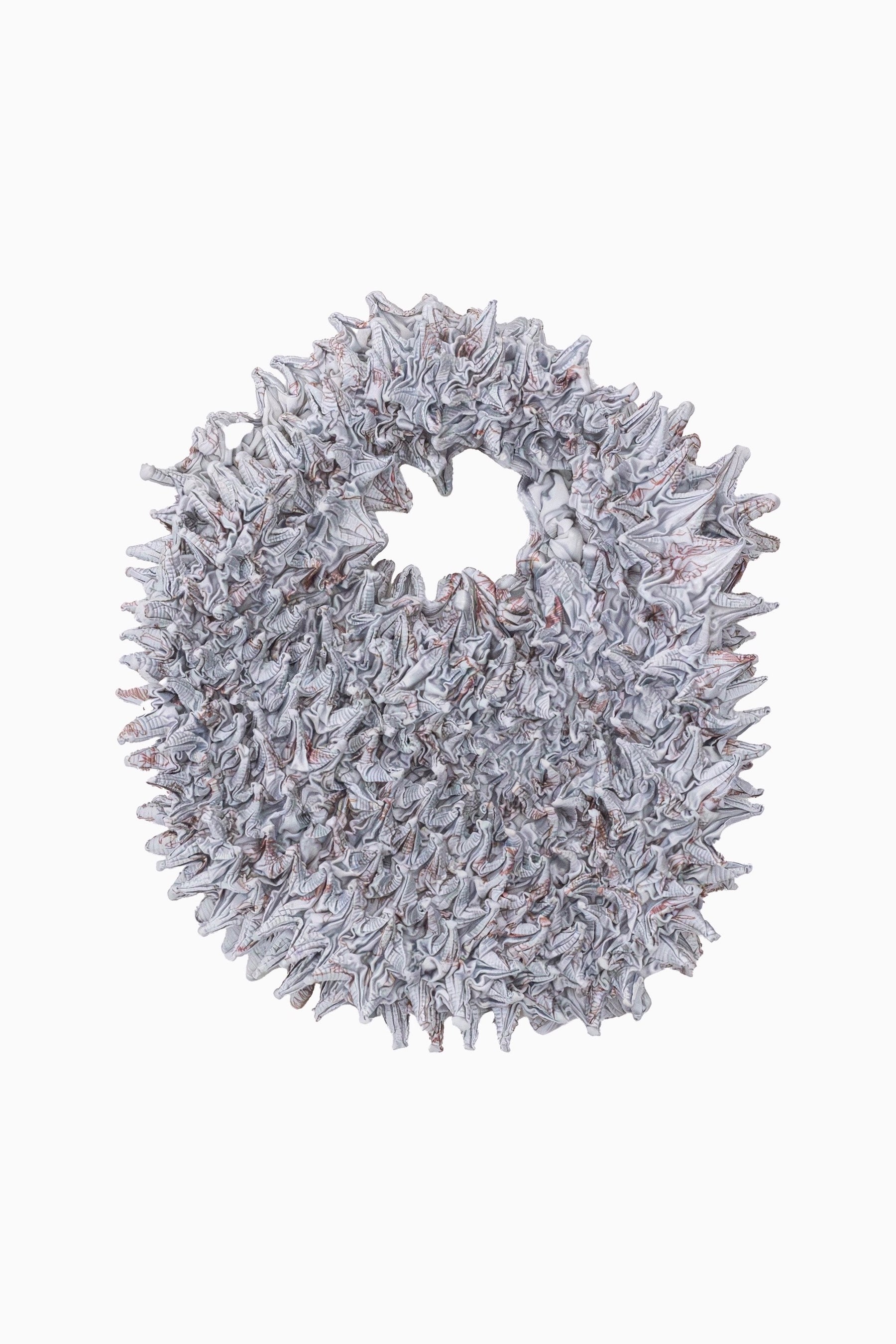 Camouflage flower pointy mini bag (Blue)
