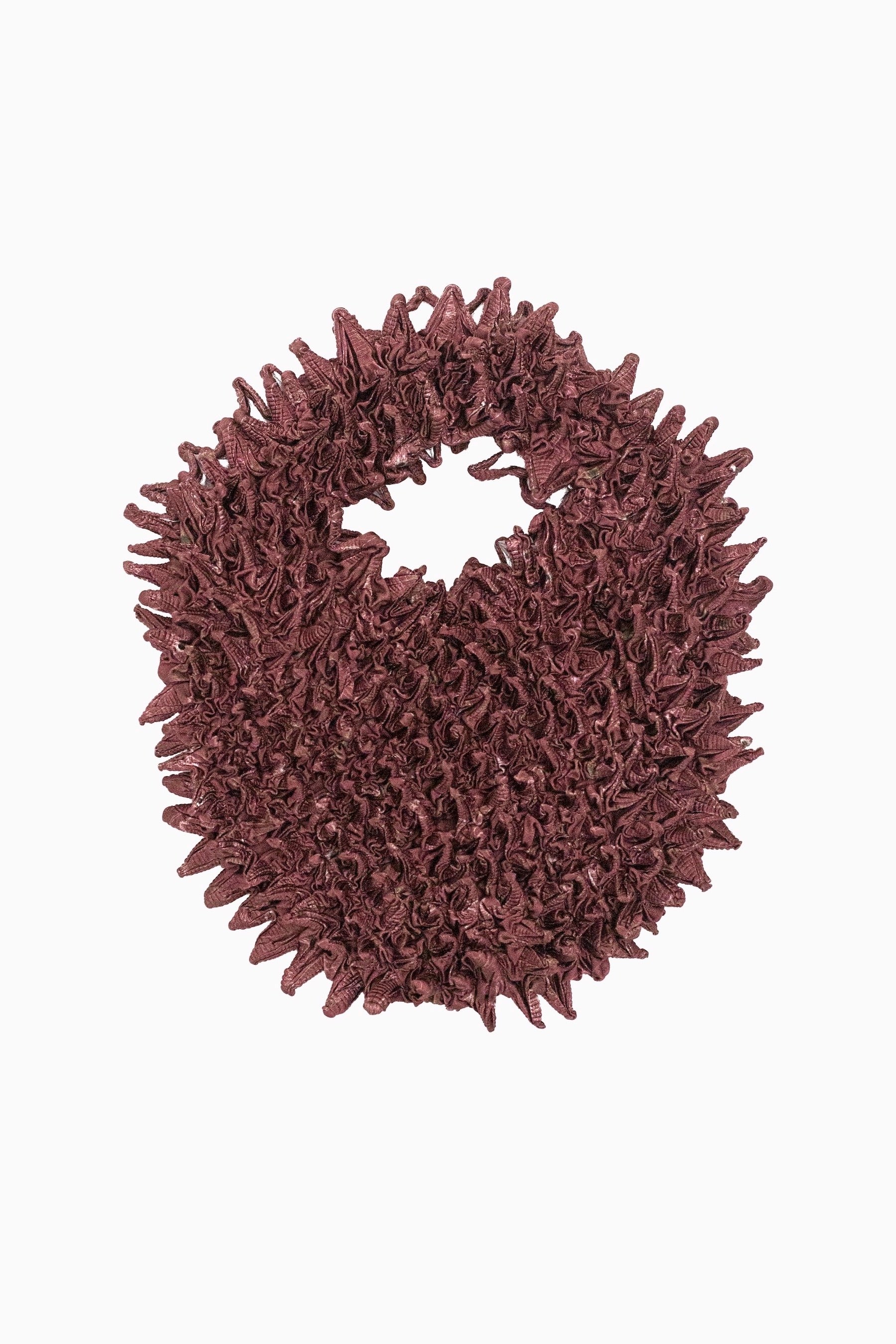 Camouflage flower pointy mini bag (Bordeaux)