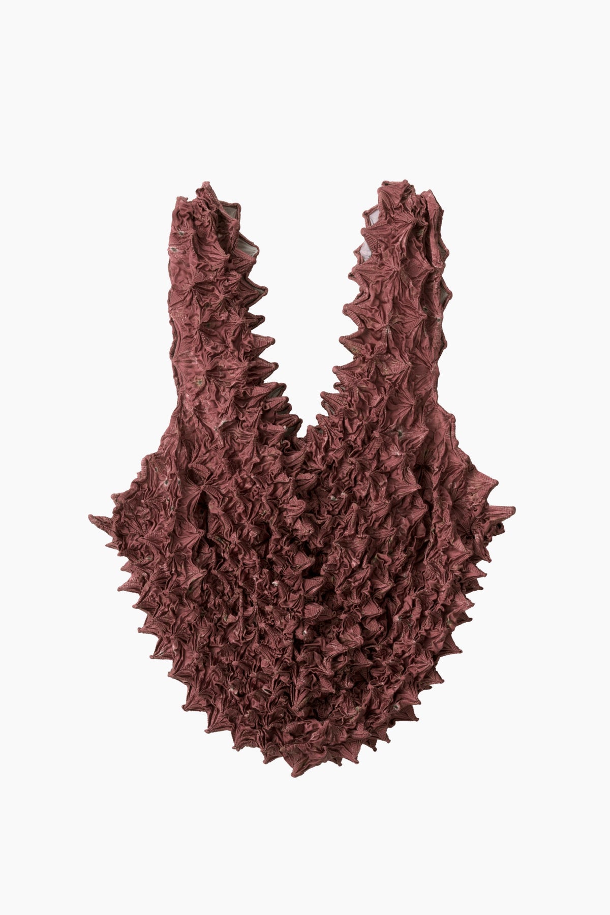 Camouflage flower pointy mini bag (Bordeaux)