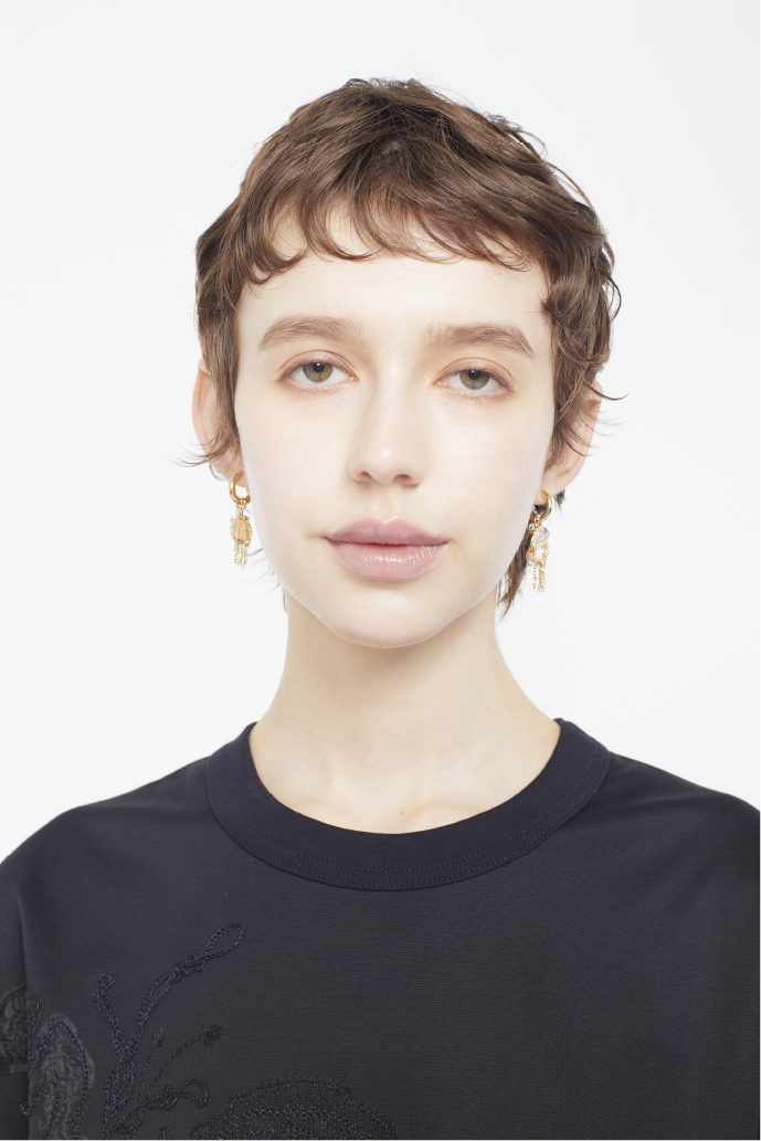 Sway pierced earring (Gold)