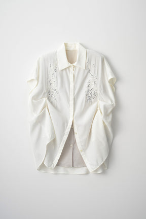 Veil embroidered shirt (White)