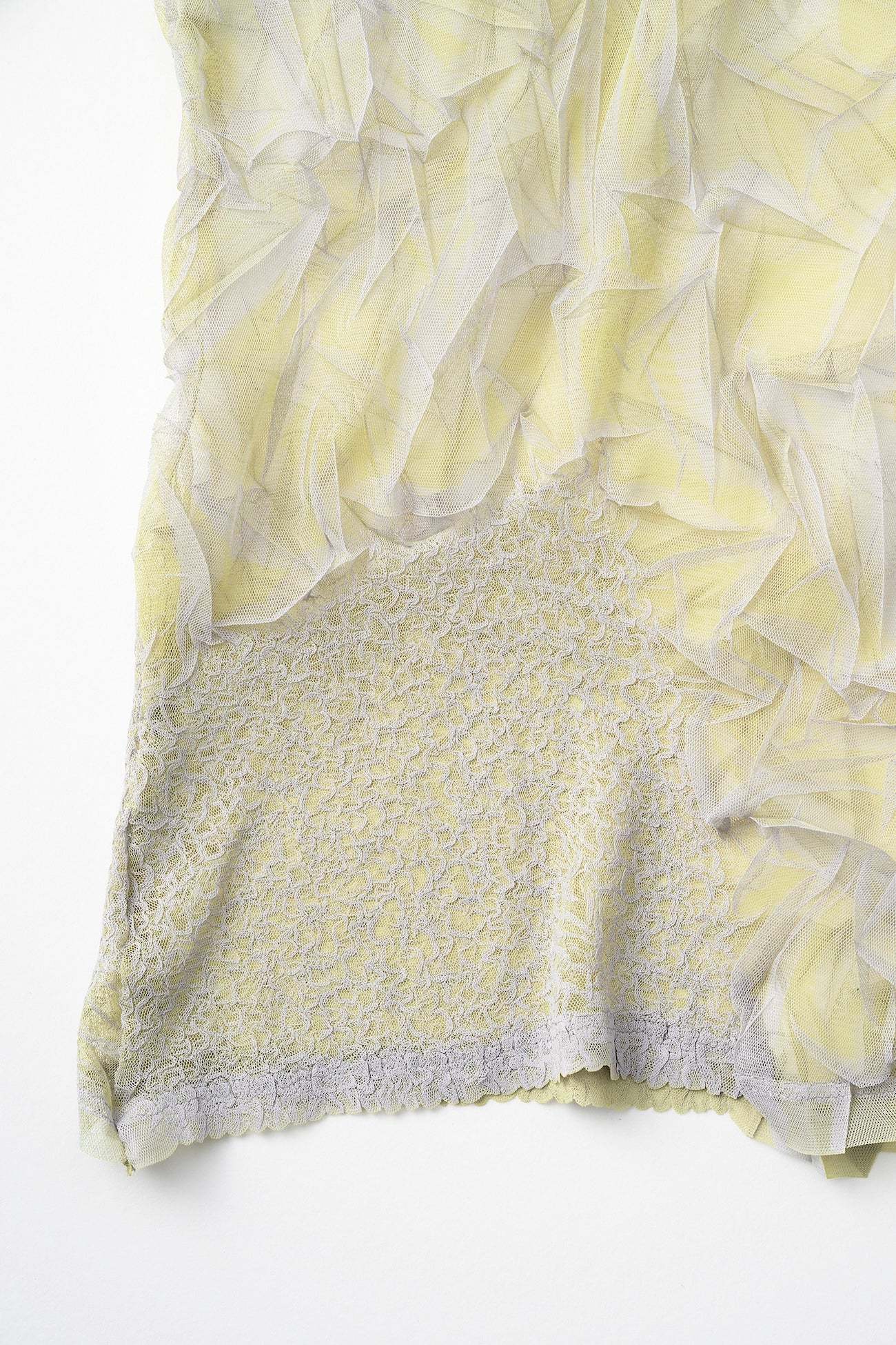 Crumpled half sleeve tops (Yellow)