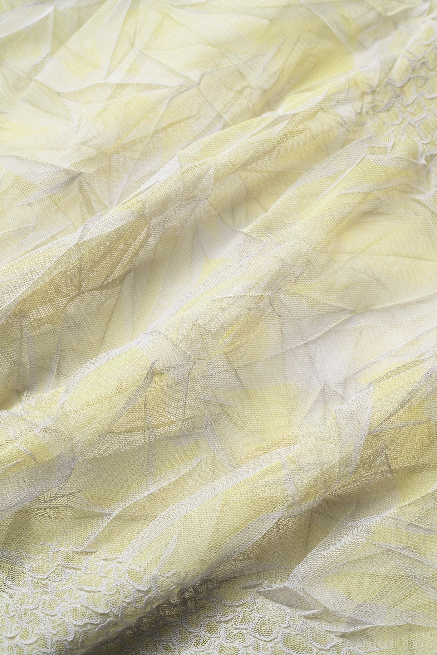 Crumpled half sleeve tops (Yellow)