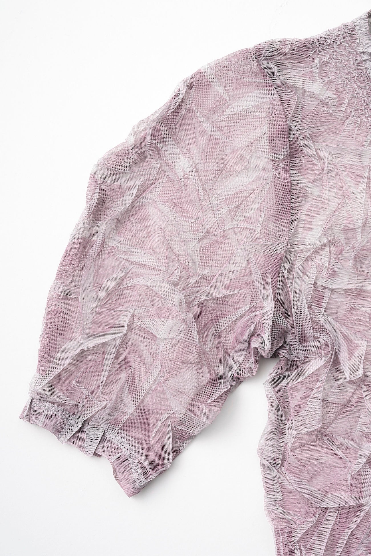 Crumpled half sleeve tops (Pink)