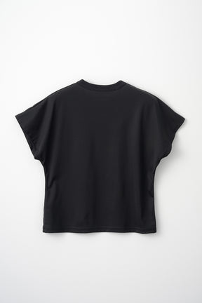 Flutter patchwork embroidered tops (Black)