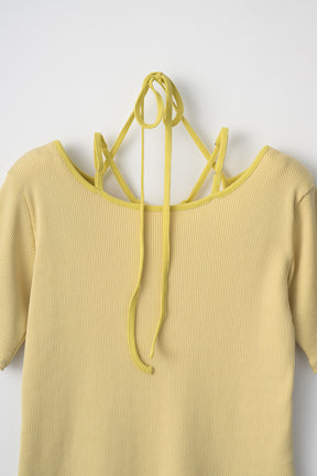 Ivy halfsleeve tops (Yellow)