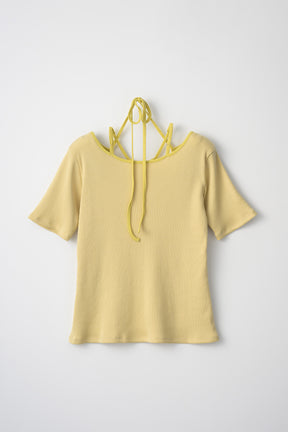 Ivy halfsleeve tops (Yellow)