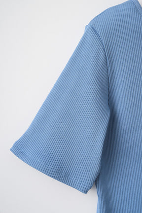 Ivy halfsleeve tops (Light blue)