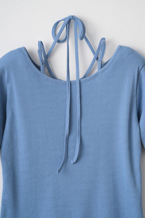 Ivy halfsleeve tops (Light blue)
